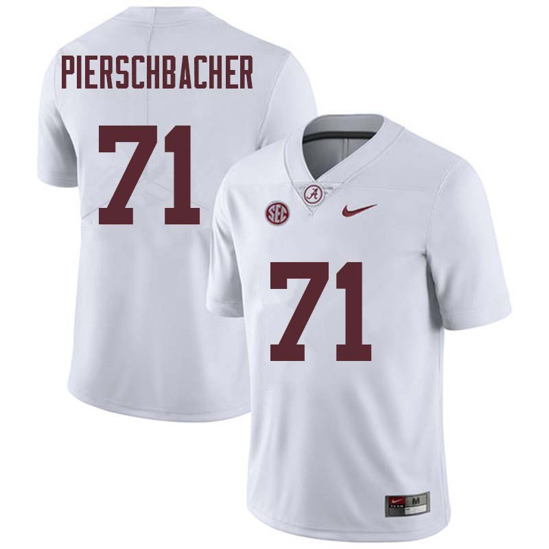 Men #71 Ross Pierschbacher Alabama Crimson Tide College Football Jerseys Sale-White